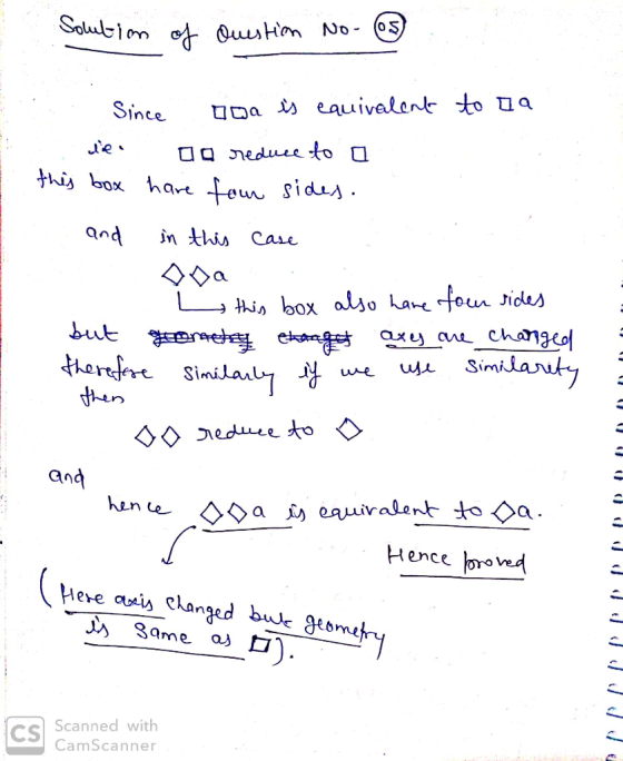 Solution of cuestion No - ③ to ta Since you is equivalent de. Og reduce to a this box have four sides. and in this case L thi