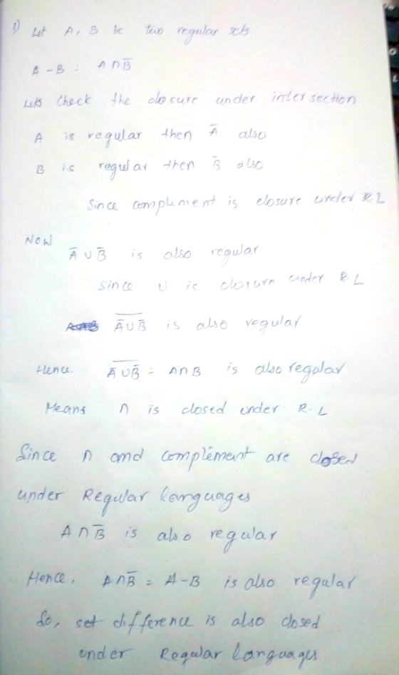 Lus Check he dlo sure under inles section A is reqular B is regul ai en Bouc Since troplan, ent is elosure unelev RL λ is als