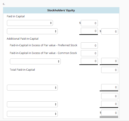 Stockholders Equity Paid in Capital Additional Paid-in-Capital Paid-in-Capital in Excess of Par value - Preferred Stock Paid