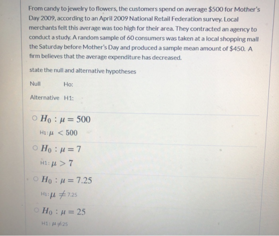 From candy to jewelry to flowers, the customers spend on average $500 for Mothers Day 2009, according to an April 2009 Natio