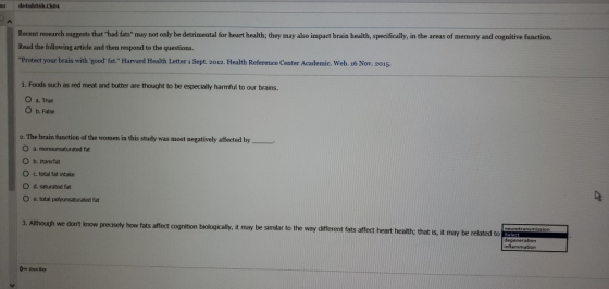 ns deinh06h.Ch04 Recent research suggests that bad fats may not only be detrimental for heart health; they may also impact