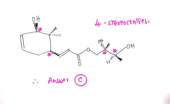 4-stereocentres. & Answer