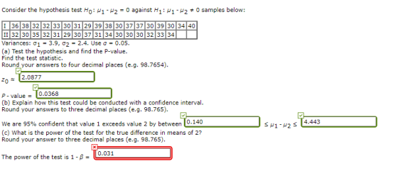 Consider the hypothesis test Ho: 41-42 = 0 against H1: H1-H2 + 0 samples below: I 36 38 32 32 33 30 31 29393830373730 3930 34