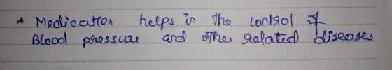 & Medication helps is the Blood pressure and other control of related diseases
