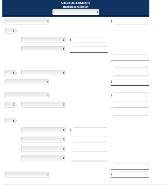 SHERIDAN COMPANY Bank Reconciliation