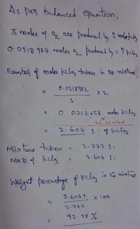 As per belantes eaitn, o 0318182 x 2 O 02(2 658 meles kelo MİNune talcen = 2.7731, 2 606 1 xloo 2.77コ 93:98%