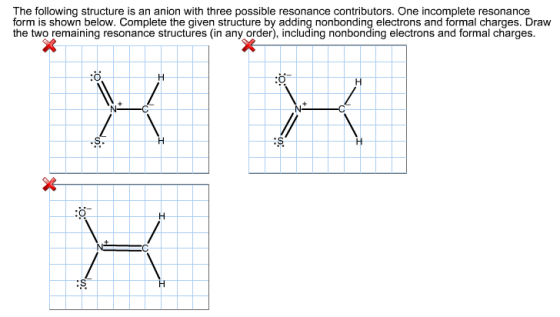 The following structure is an anion with three pos