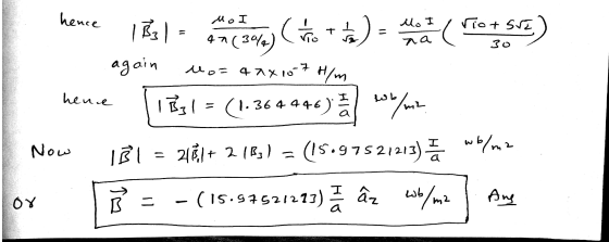 ence Mo I IB3 1 = Mo I na a l- riotsre) 30 R again lo=4 axio 7 H/m hence [1 Es1 = (1.364446) w/out Now 1B1 = zil+ 218,1 = (15