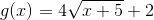 g(x)=4\sqrt{x+5}+2