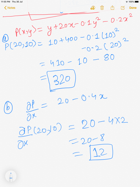 11:55 PM Thu 30 Jul - 100% ( Notes Done 2. П е Рэч-- + 20- 0-1 y“ - о 22 Р(20,10) - 10 + 900 -o:1 (10) -o-2 (20) - а и 10 - 1