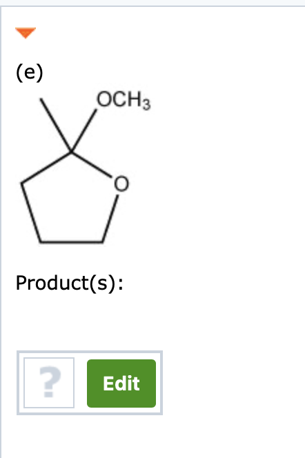 (e) OCH3 Product(s): ? Edit