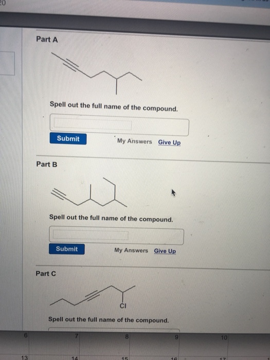 Spell out the full name of the compound. Spell
