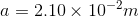 a= 2.10 × 10-2772
