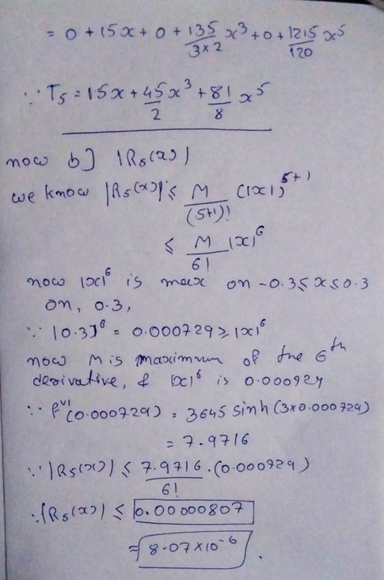 = 0 + 150+ 0 + 135 3 + 0 + 1215 Des 3x2 120 Ts: 15x + 45 x 3 + 8 x 2 8 6+) now b] 1 Road, we know Rs (Js M Crocis (St)! S M
