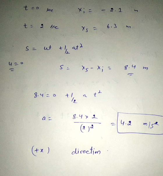 to X 2. 1 pec tこ 2 bc 6. 3 S ut + t2 u o 8.4 x -5x tと a g.4x 4.2 () (+x) direction