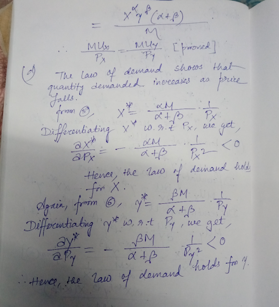 . Mus Muly [prooved] Px 7 Pay The love of demand shows that quantity demanded increases as price Halls. from s v am Ixtß P D