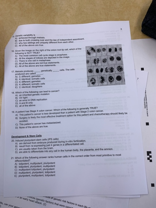Genetic variability is A) achieved through meiosis B) due to both crossing over and the law of independent assortment. c) why