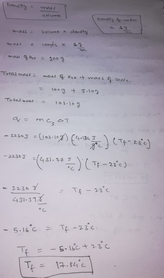 Density = mass volume Density of water Volume x density mass - mass = wollt 19 HAL mia 90 = 1009 Total mass i mads of 120+ ma