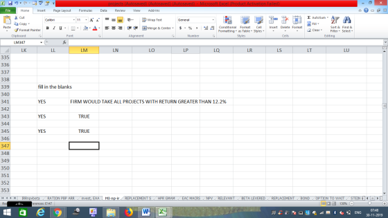 projects (Autosaved) (Autosaved) (Autosaved) - Microsoft Excel (Product Activation Failed) Review File Home Insert Page Layou