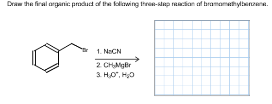 Draw the final organic product of the following th