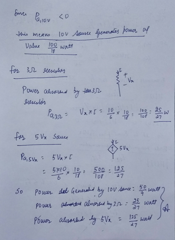 Sice Pavon co this means lov source Value 100 watt Generates power of for 3r resister 100 107 wa Power celisashed by Hassr re