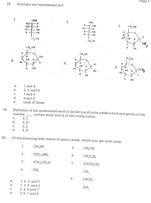 Page 5 18 Anomers are represented by 2 CSO HO- HO 3 CHOS ho 08 -08 H * - OR a 10 OR COM CH, C#, OH он CH, OH OH R ол н CROM H