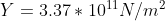 Y =3.37*10^{11}N/m^2