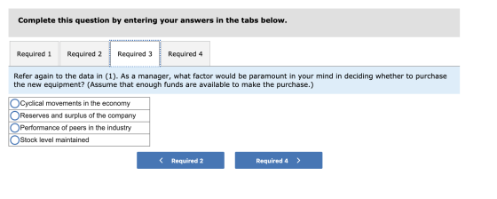 Complete this question by entering your answers in the tabs below. Required 1 Required 2 Required 3 Required 4 Refer again to
