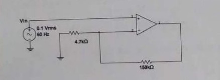 Vin 0.1 Vrms 60 Hz 4.7kO 150kn