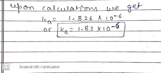 I upon get calculations we Isne 1826 X 10-6 or Ika-1083 X10-0) Scanned with CamScanner