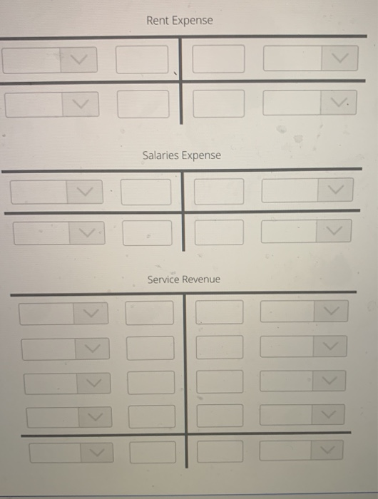Rent Expense Salaries Expense Service Revenue III I