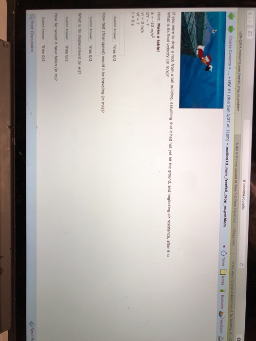 What is its final velocity (in m/s)? Submit Answer Tries 0/2 Send Fe