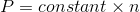 P = constant xn
