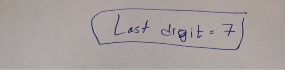 Last digit: 7