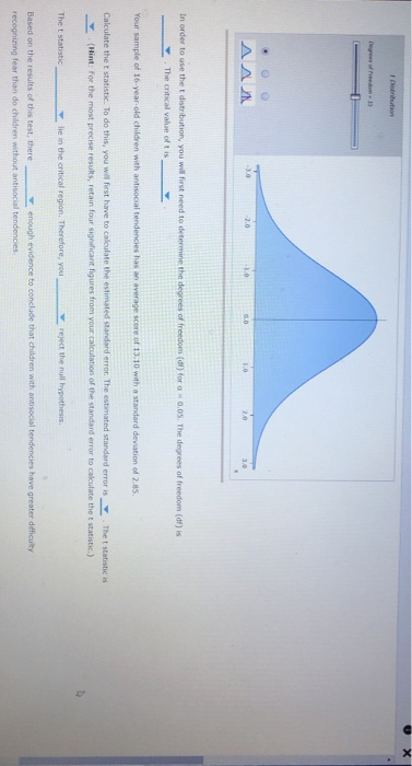 АД In order to use the t distribution, you will first need to determine the degrees of freedom The critical value of tis for