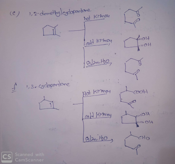 (C) 1,2-dimethy cyclopentene hot Krnou Ferrold I cold Kilnoy 12/2m. Hoy $ 139 Cyclopentene o tolto Hot Krmoy cold Krmoy Ymold