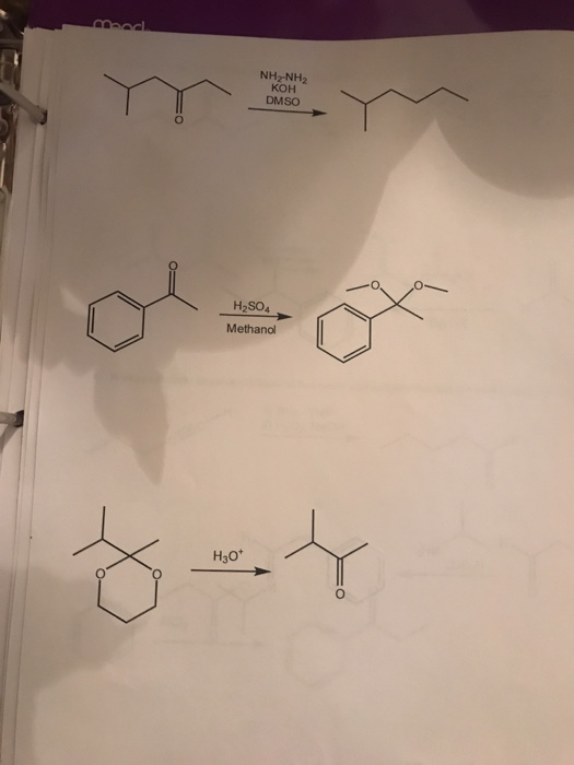 NH, NHA КОН DMSO H2SO4 Methanol H30*