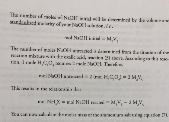 The number of moles of NaOH initial will be determined by the volume and standardized molarity of your NaOH solution, i.e., m