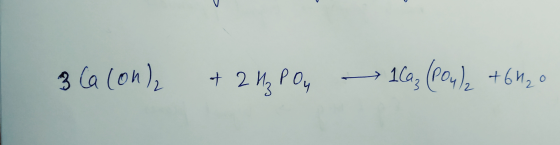 3 la con, + 2 H₂PO4 — 1(az (Pou), +6h20