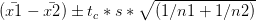 (21 – 22) Ete** 1/n1+1/n2)