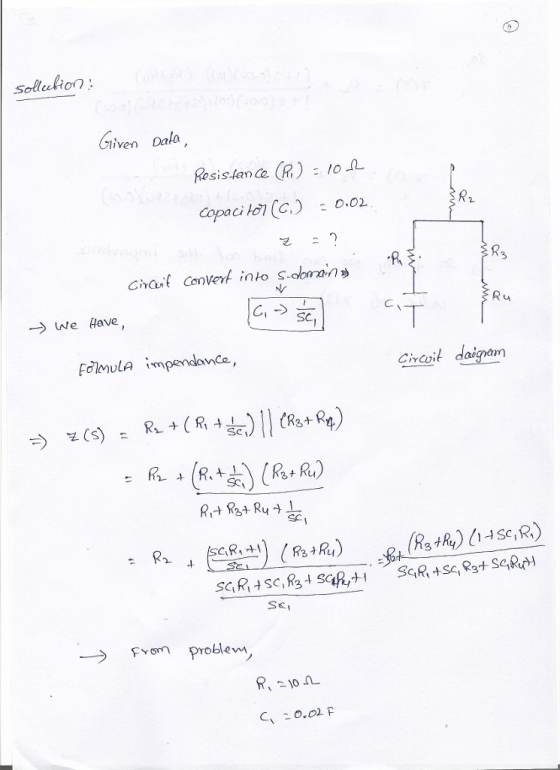 Given ala Resis lane (R) 0 R. R3 Chait convert ino Soin Ru --) We Have SC Circoil daigam Sc Sei → Fron problem R10