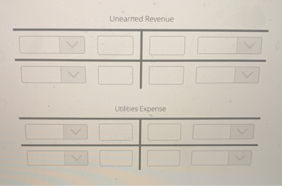 Unearned Revenue Utilities Expense
