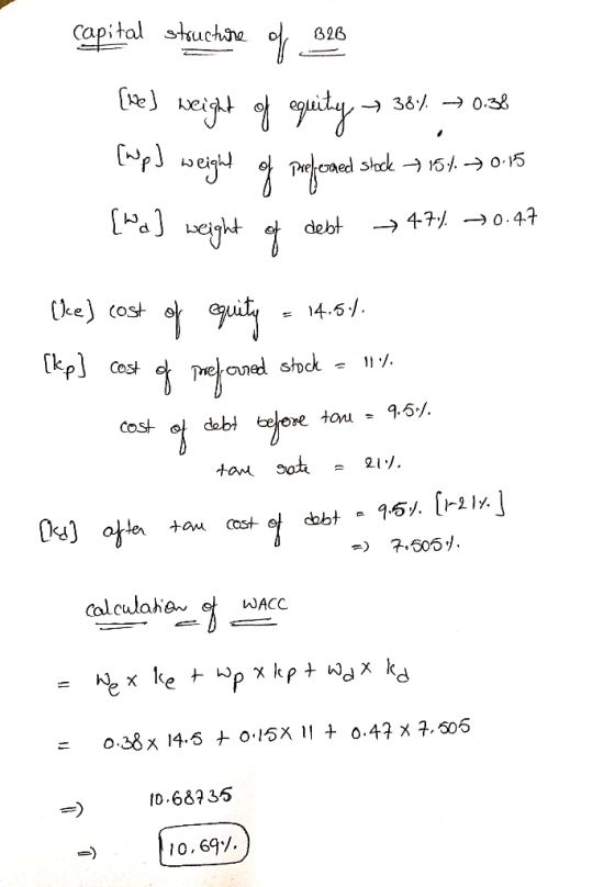 capital structure of 328 Love) weight of equity -→ 387. – 0.38 [rup) weight of preferred stock > 15170.15 [wa] weight of debt