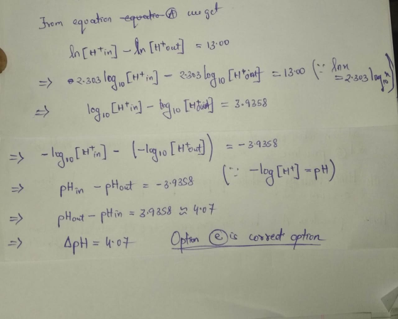 From equation equation me get In [H Tin] In [titout] = 13:00 => 22.308 log. [h*in] – 2:303 log ro [hour=1300 ( dan mengus low