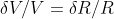 SV/V R/R