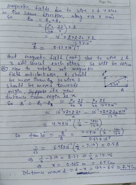 Page No. magmec til Ne: ам @on e-tol-TDtate ret inat netic-一7 hld be mved towars ろ 6 e) 0:63 x 108 -7.19= 8.27 )-二15.46