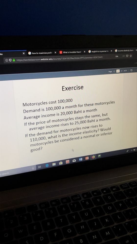 X X English To Myanmar Tra Income Elasticity For X X X ET What Is Invisible HomeworkLib