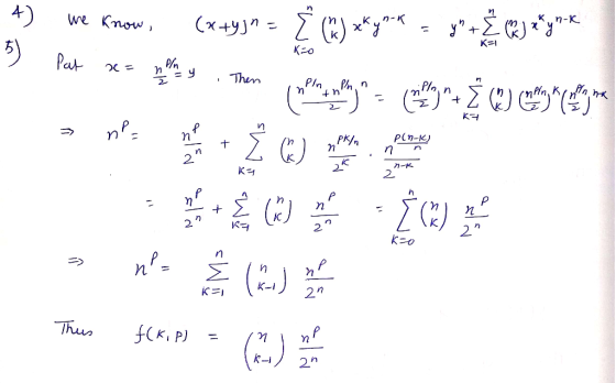 4) y + ®J **y** we Know, ( ) x* yook Kn-K (x +yjn = %3D %3D K=I K-0 Pat Then Pln Pin, K, 4.Σ0 9μ nP= Ρ(η-K) PK/n n° = Σ (2)