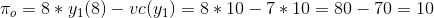 πο = 8 * yi (8) _ vc(y! ) = 8 * 10-7*10=80-70 10