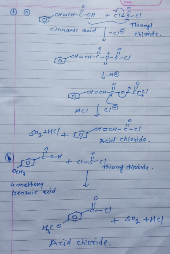 Date Thiony @fc: сн-c-9-s-c/ Acid chloride a. 0-で! C O Add chloside.
